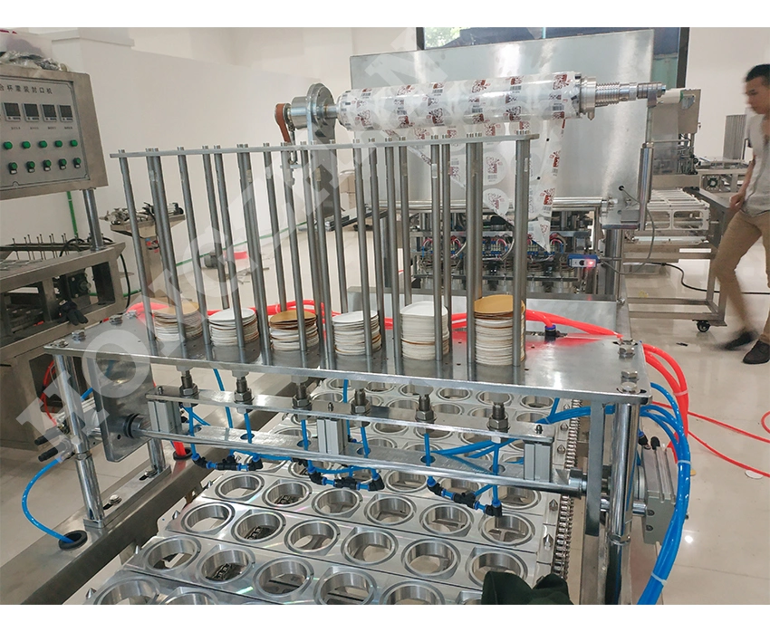 Automatic Cup Filling Machine with Aluminum Foil Lid Sealing