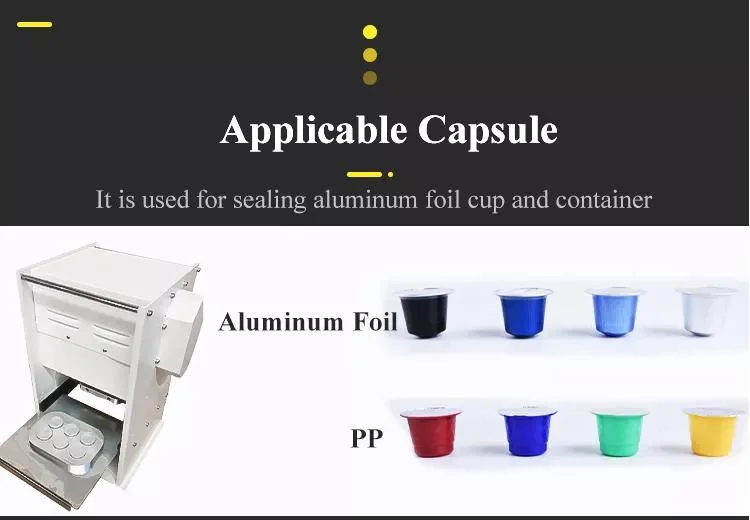 10%off Wholesale Price 6 Holes Aluminum Foil Coffee Capsule Cup Sealing Machine