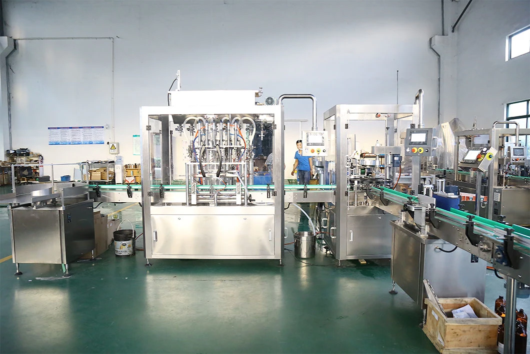 Automatic 6 Heads Liquid Piston Pump Filling Machine for The Pump Head Fruit Juice Shower Gel Shampoo Crude Oil Production Machine