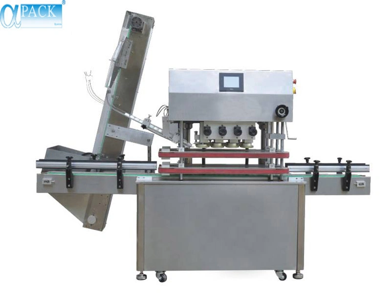 Automatic Bottle Rotary Capping Packing Packaging Machine for Plastic or Glass Bottle, with Screw Cap (ACM-1208)