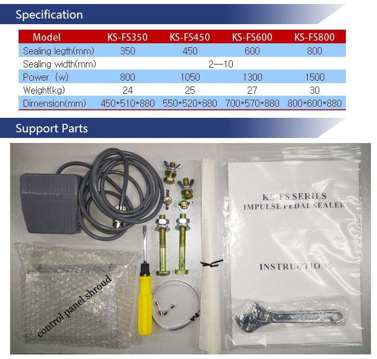 Automatic Electric Magnetic Pedal Sealing Machine with Manual Operation and Ce Certificate for Packing Bags and Film Seal