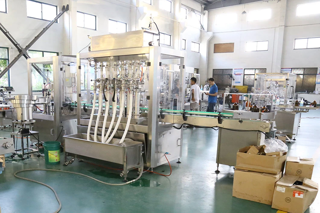 Automatic 6 Heads Liquid Piston Pump Filling Machine for The Pump Head Fruit Juice Shower Gel Shampoo Crude Oil Production Machine