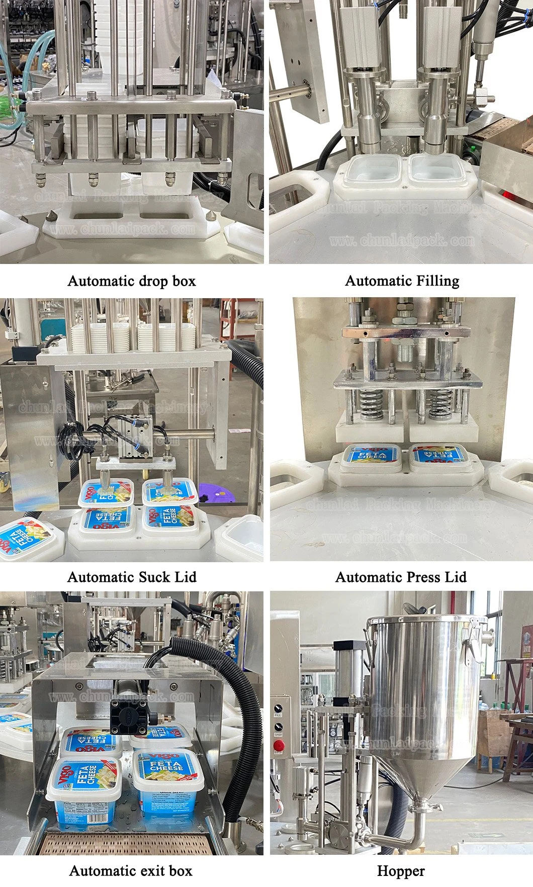 Granule Measuring Cup Liquid Gravity Coffee Powder Cup Yogurt Cheese Piston Rotary Filling Sealing Machine