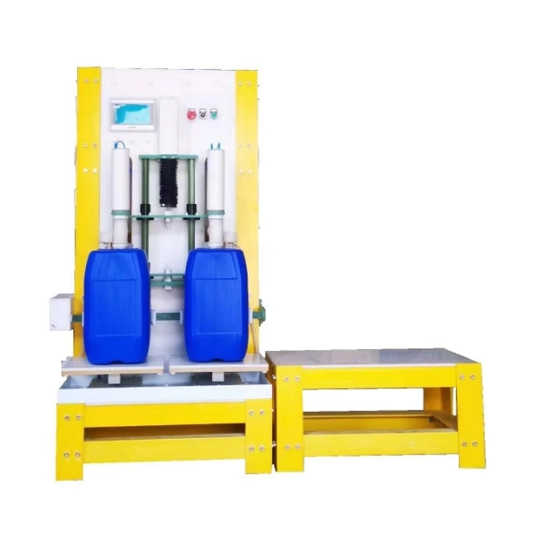 Anti Corrosive Semi Automatic 20 Litre Acid Alkali Chemical Liquid Weigh Dosing Filling Machine